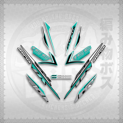 STICKER DECALS for AEROX 155 V2 (AV2NESPGR) By STICKABOSS (SOFIE LAMINATED WATERPROOF)