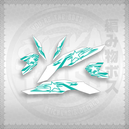 STICKER DECALS for CLICK V3 (CV3VRSTSTFOWH) By STICKABOSS (SOFIE LAMINATED WATERPROOF)