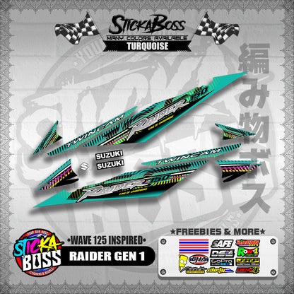 RAIDER GEN 1 DECALS ( WAVE 125 INSPIRED )【WITH FREEBIES】