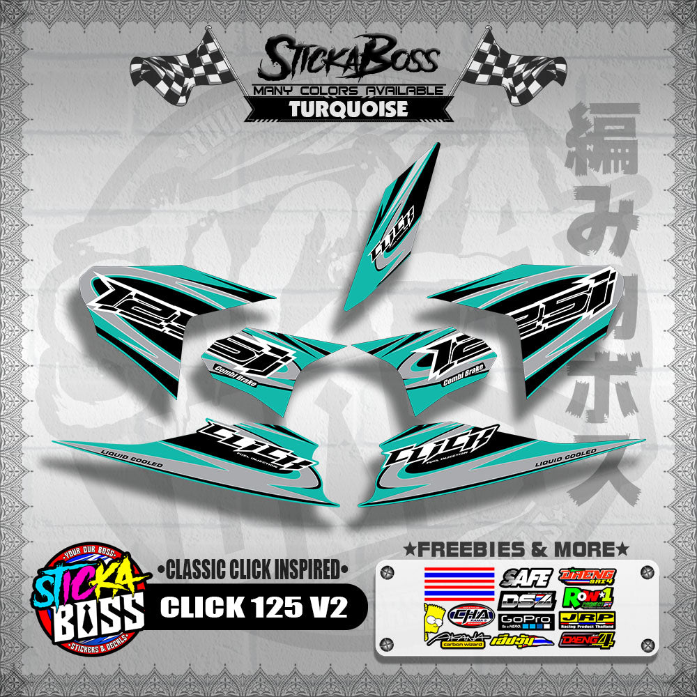 CLICK 125 V2 DECALS ( CLASSIC CLICK INSPIRED )【WITH FREEBIES】