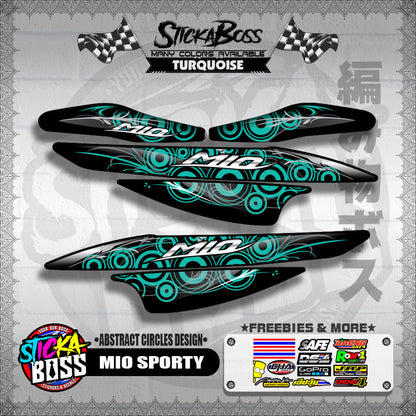 MIO SPORTY DECALS ( ABSTRACT CIRCLES DESIGN )【WITH FREEBIES】