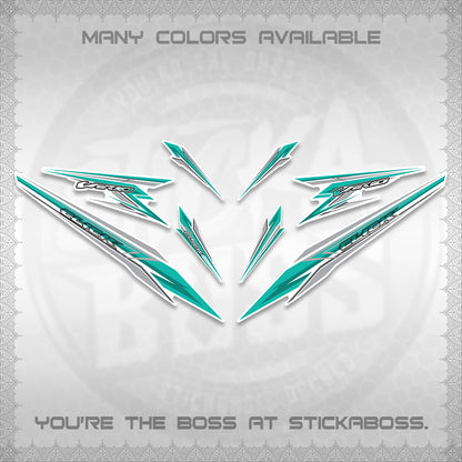 CLICK 160 VARIO FOR WHITE DECALS (2026 SHARP 00-A1 DESIGN)STICKER KITS By STICKABOSS