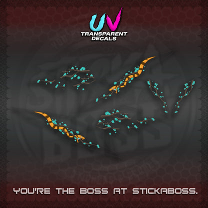 BEAT V3 UV TRANSPARENT DECAL (DELUXE KAZE DESIGN)STICKER DECALS By STICKABOSS