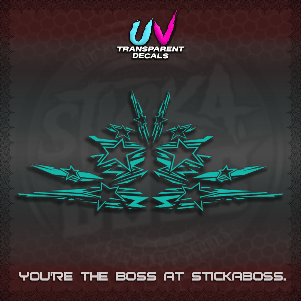 AEROX V3 INDO UV TRANSPARENT DECALS (0006 NEW STAR EDITION)STICKER DECALS By STICKABOSS