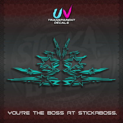 AEROX V3 INDO UV TRANSPARENT DECALS (0006 NEW STAR EDITION)STICKER DECALS By STICKABOSS