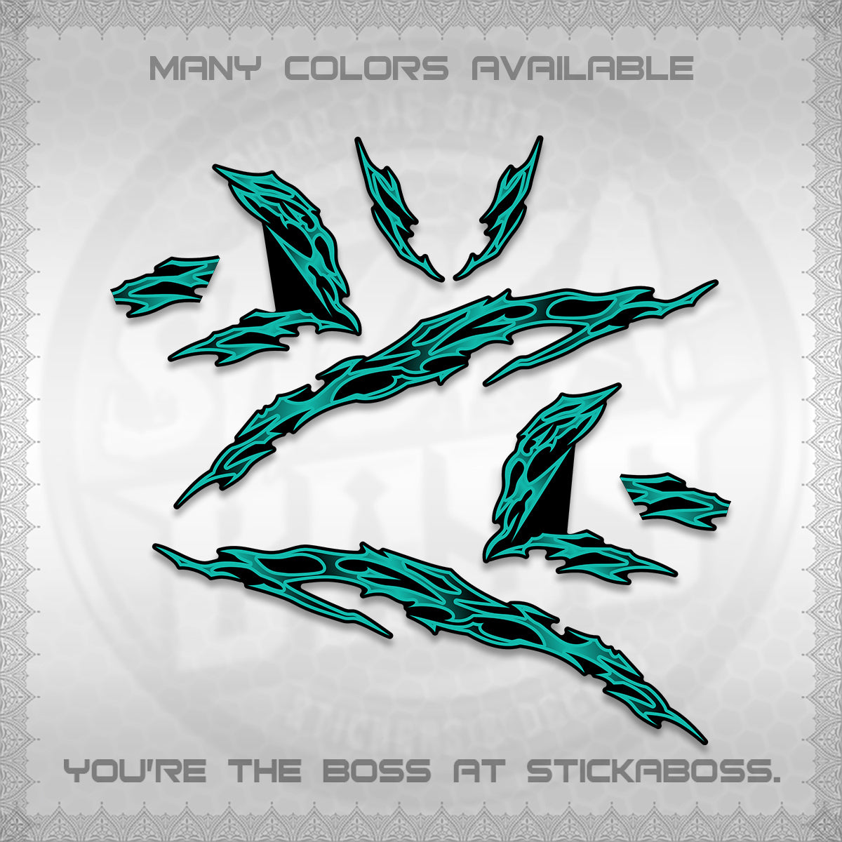 CLICK 125 V3 DECALS (2026 T2 LIGHTNING DESIGN) STICKER KITS BY STICKABOSS