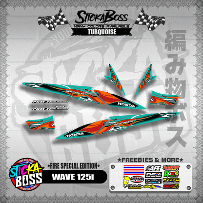 WAVE 125i DECALS ( FIRE SPECIAL EDITION )【WITH FREEBIES】