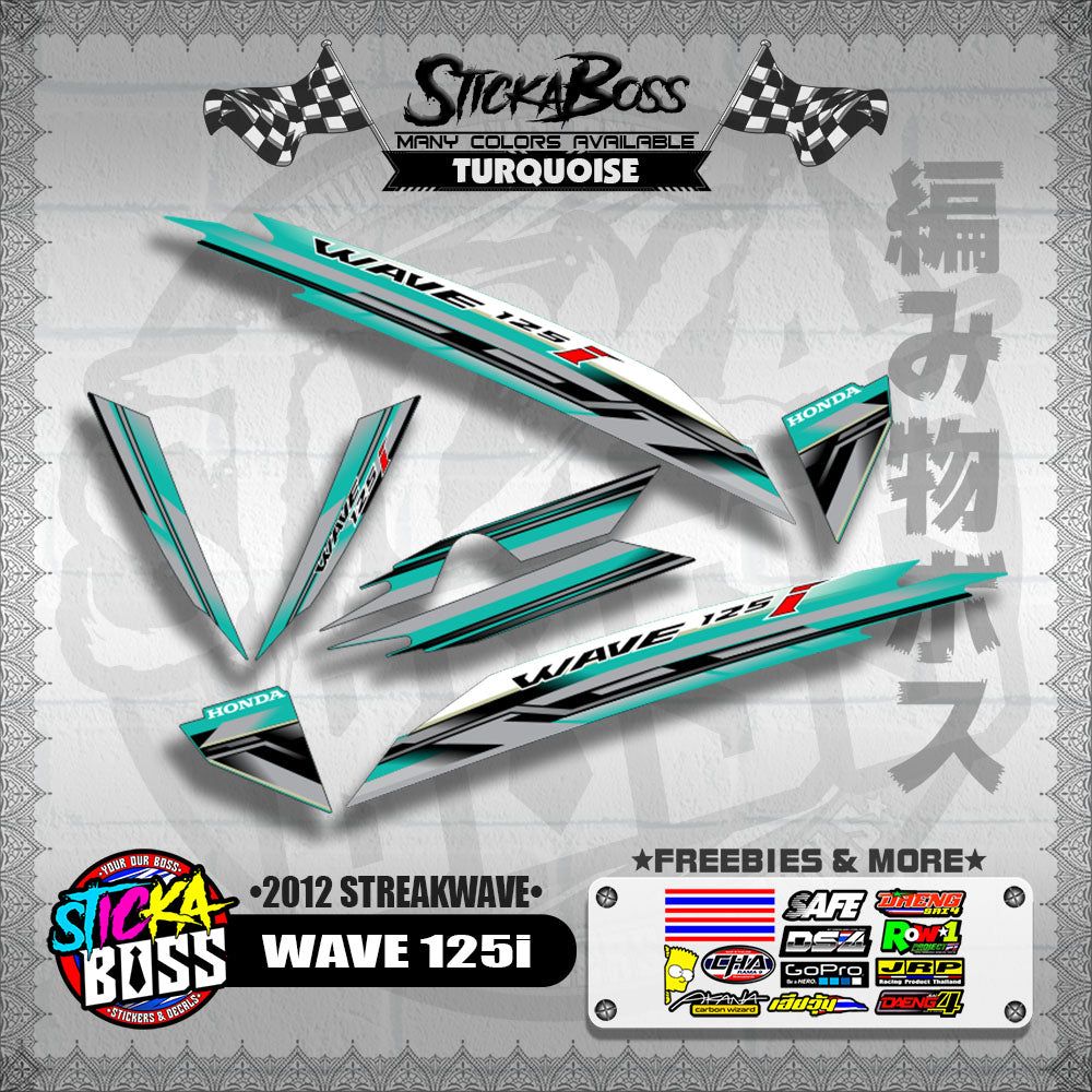 WAVE 125i DECALS ( 2012 STREAKWAVE )【WITH FREEBIES】