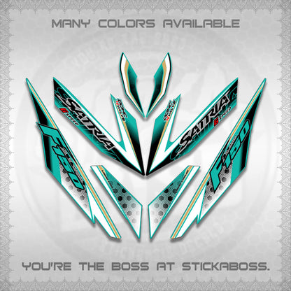 RAIDER 150 Fi SATRIA DECALS (NEW DESIGN 11 11)STICKER DECALS By STICKABOSS