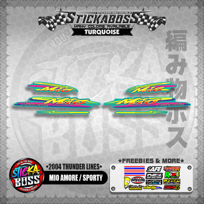 MIO AMORE / SPORTY STICKER DECALS ( 2004 THUNDER LINES )【WITH FREEBIES】