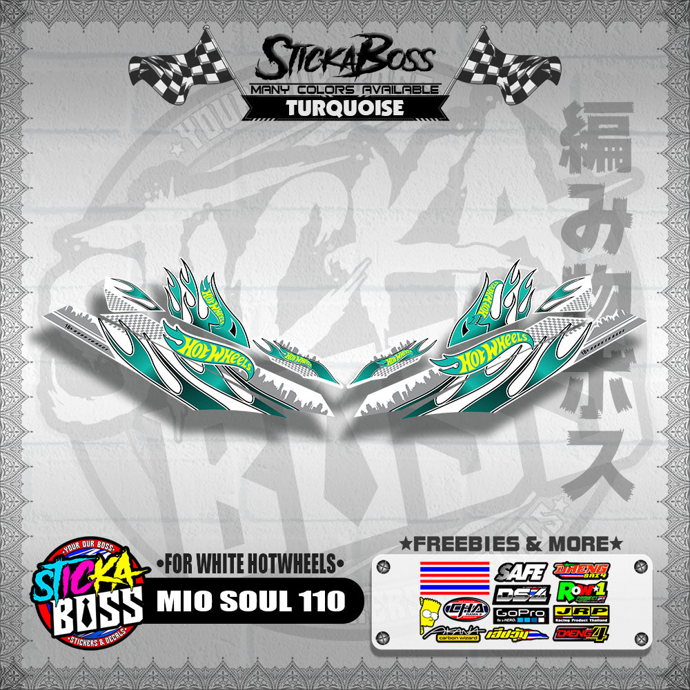 MIO SOUL 110 CARB OLD DECALS ( FOR WHITE HOTWHEELS )【WITH FREEBIES】
