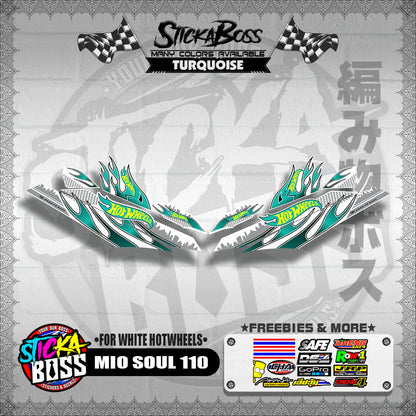 MIO SOUL 110 CARB OLD DECALS ( FOR WHITE HOTWHEELS )【WITH FREEBIES】