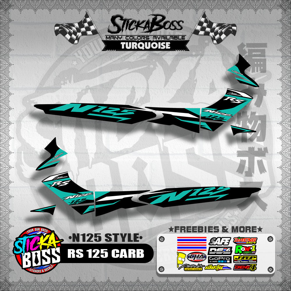 RS 125 CARB DECALS ( N125 STYLE )【WITH FREEBIES】