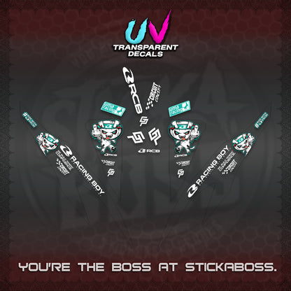 CLICK V2 UV TRANSPARENT DECALS (2026 RACE ZOMBIE DESIGN)STICKER DECALS By STICKABOSS