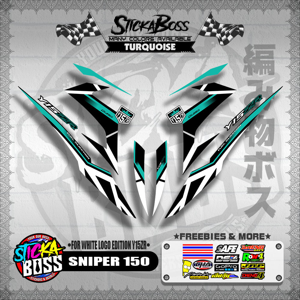 SNIPER 150 DECALS ( WHITE EDITION Y15ZR )【WITH FREEBIES】