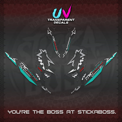 CLICK V4 UV TRANSPARENT DECALS (2026 TRC RACING DESIGN)STICKER KITS By STICKABOSS