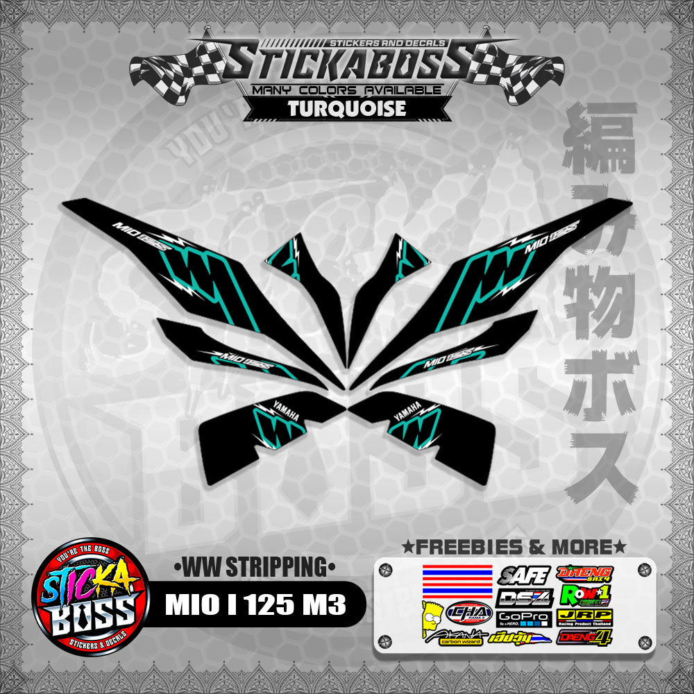MIO I 125 M3 STICKER DECALS ( WW STRIPPING )【WITH FREEBIES】