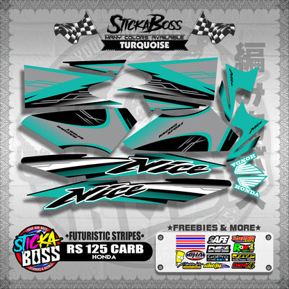 RS 125 THAI DECALS ( FUTURISTIC STRIPES )【WITH FREEBIES】