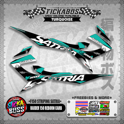 RAIDER 150 REBORN CARB STICKER DECALS ( F150 STRIPING SATRIA )【WITH FREEBIES】