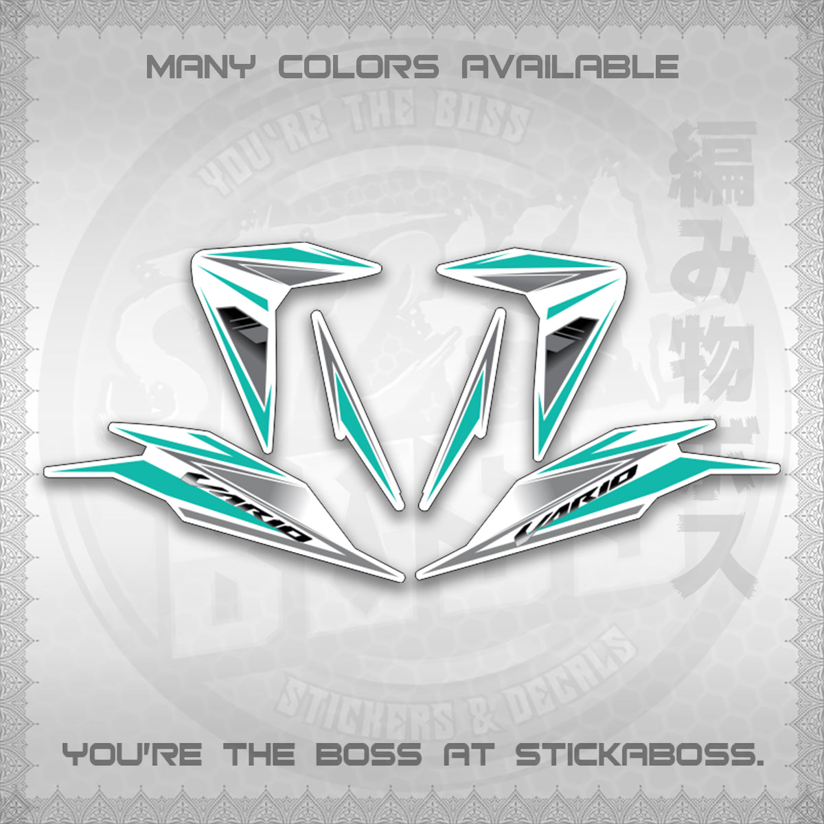 CLICK 125 V3 INDO CONCEPT ( FOR WHITE SLASH BLADE VARIO ) STICKER DECALS By STICKABOSS