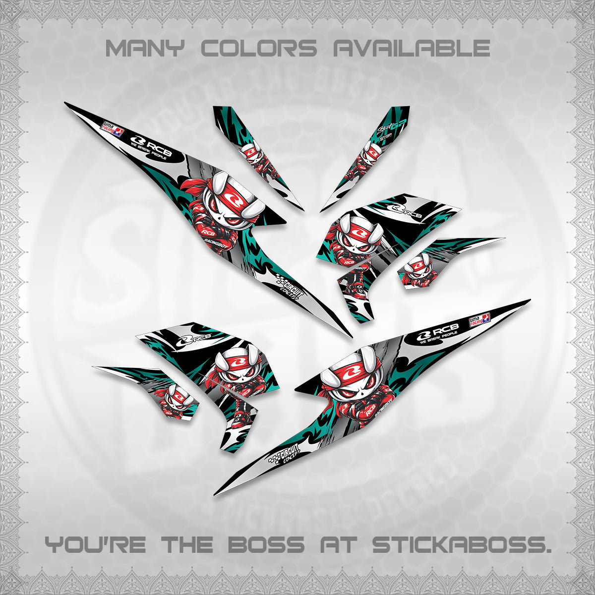 BEAT FI V3 DECALS (2026 NEW RCB 2.0 DESIGN) STICKER KITS BY STICKABOSS