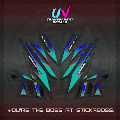 MIO SOUL I 115 GT INDO UV TRANSPARENT DECALS(0003 DESIGN)STICKER DECALS By STICKABOSS