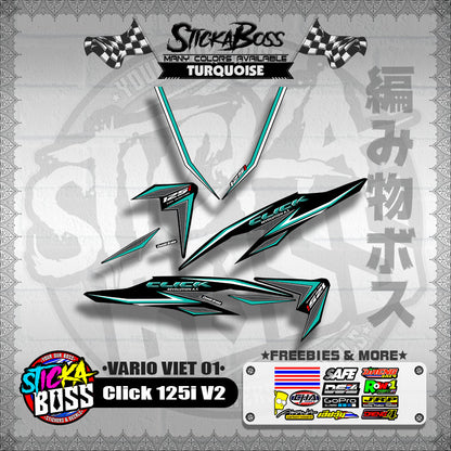 CLICK 125i V2 DECALS ( VARIO VIET 01 )【WITH FREEBIES】