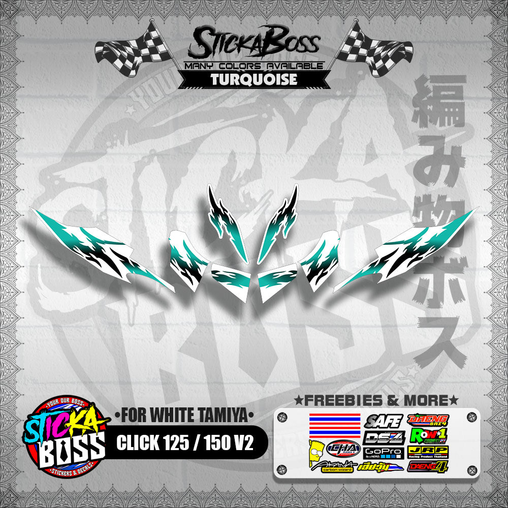 CLICK 125 / 150 V2 DECALS ( FOR WHITE TAMIYA )【WITH FREEBIES】