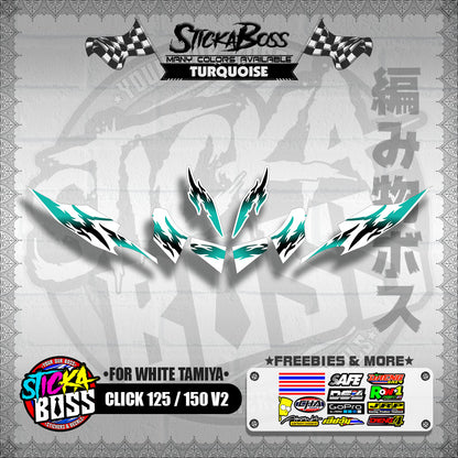 CLICK 125 / 150 V2 DECALS ( FOR WHITE TAMIYA )【WITH FREEBIES】