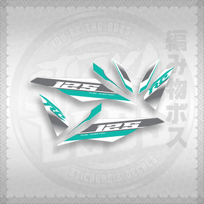 STICKER DECALS for MIO I 125 (MIIM3DARCEDFOWH) By STICKABOSS (SOFIE LAMINATED)