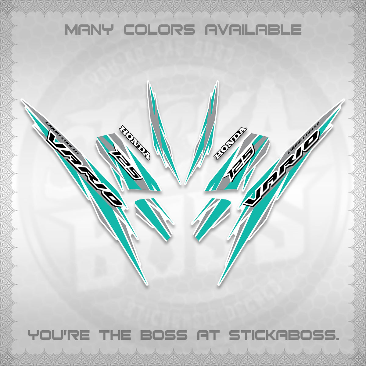 CLICK 125 V3 INDO FOR WHITE DECALS (2024 SV 22-A1 STYLE) STICKER KITS By STICKABOSS
