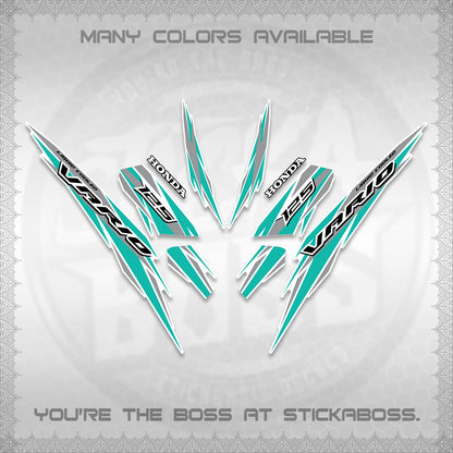 CLICK 125 V3 INDO FOR WHITE DECALS (2024 SV 22-A1 STYLE) STICKER KITS By STICKABOSS