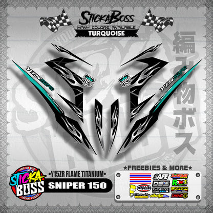 SNIPER 150 DECALS ( Y15ZR FLAME TITANIUM )【WITH FREEBIES】