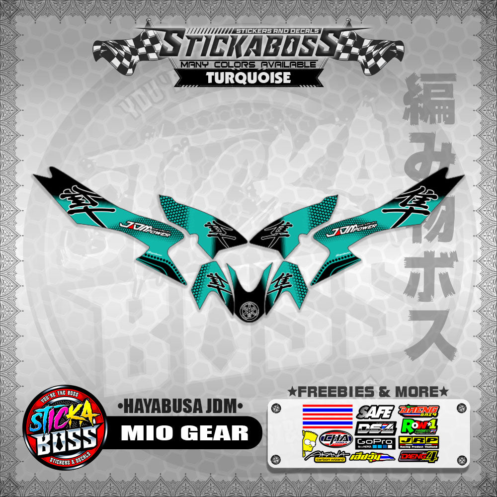 MIO GEAR STICKER DECALS ( HAYABUSA JDM )【WITH FREEBIES】