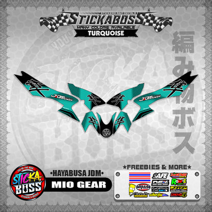 MIO GEAR STICKER DECALS ( HAYABUSA JDM )【WITH FREEBIES】