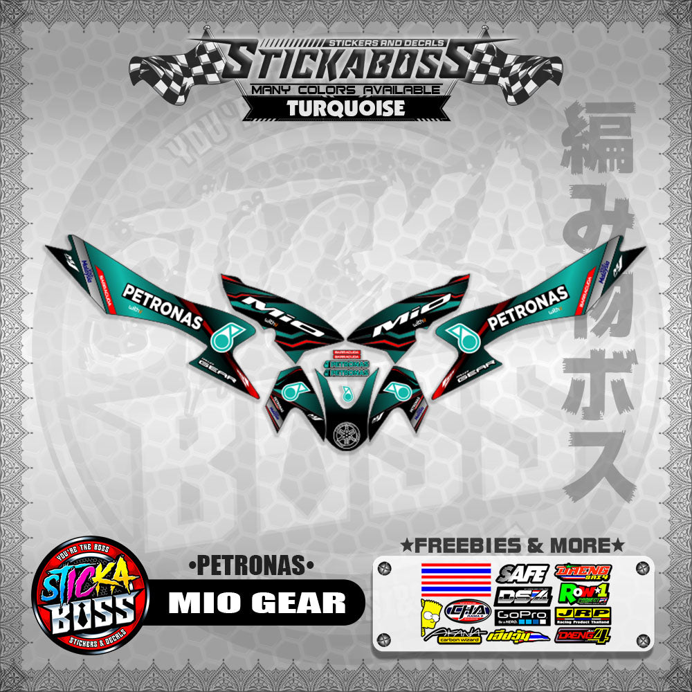 MIO GEAR STICKER DECALS ( PETRONAS )【WITH FREEBIES】