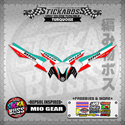 MIO GEAR STICKER DECALS ( REPSOL INSPIRED )【WITH FREEBIES】