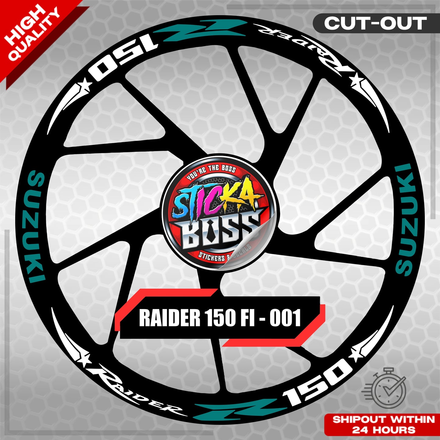 Suzuki Raider R150 Mag Sticker - 001 Star | VINYL WATERPROOF CUT-OUT DECALS