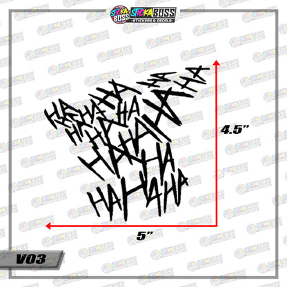 JOKER ( VINYL CUT-OUT STICKER DECALS )【Stickaboss】