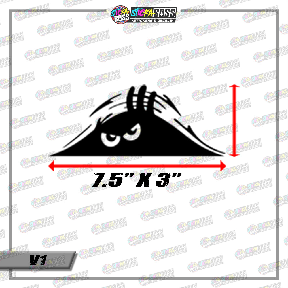 CUTE PEEKING MONSTER ( VINYL CUT-OUT STICKER DECALS )【Stickaboss】
