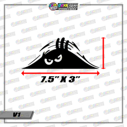 CUTE PEEKING MONSTER ( VINYL CUT-OUT STICKER DECALS )【Stickaboss】
