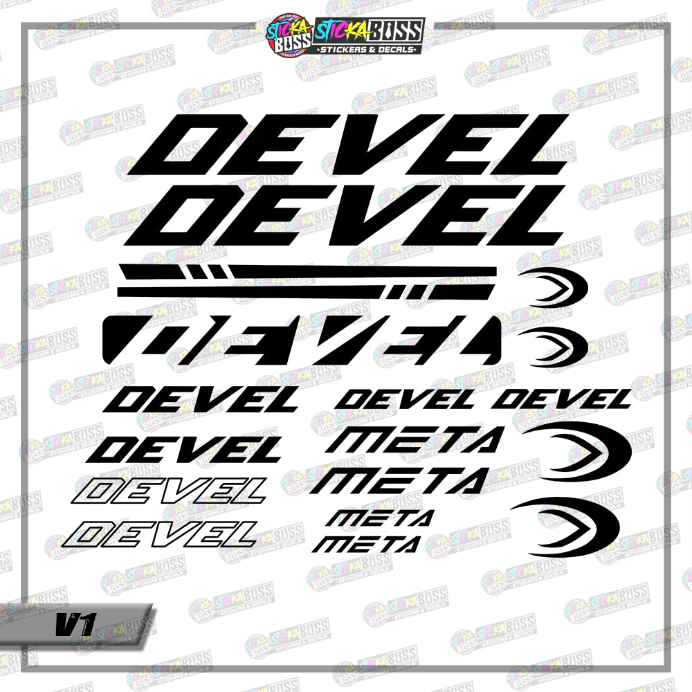 DEVEL BIKE DECALS ( VINYL CUT-OUT STICKER DECALS )【Stickaboss】