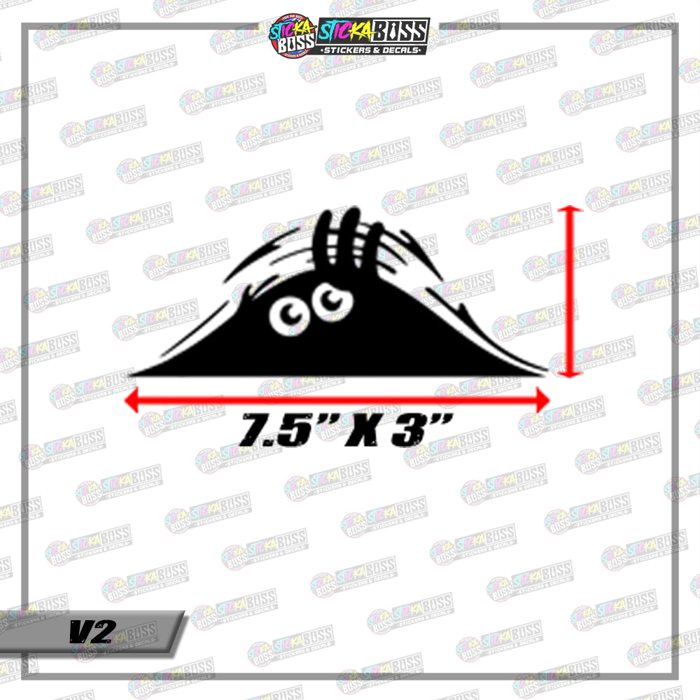 CUTE PEEKING MONSTER ( VINYL CUT-OUT STICKER DECALS )【Stickaboss】