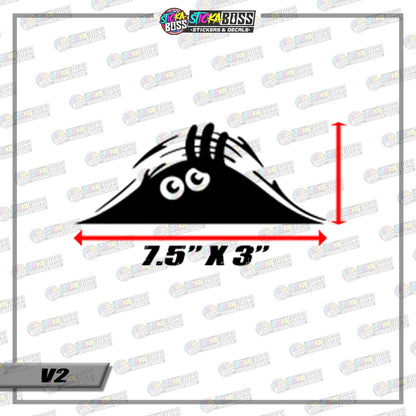 CUTE PEEKING MONSTER ( VINYL CUT-OUT STICKER DECALS )【Stickaboss】