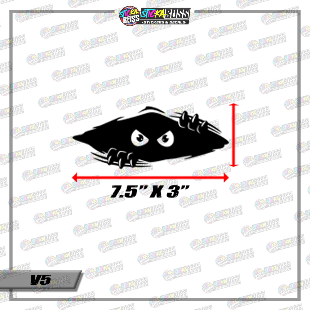 CUTE PEEKING MONSTER ( VINYL CUT-OUT STICKER DECALS )【Stickaboss】