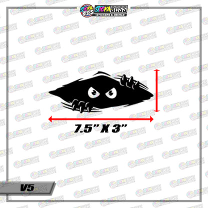 CUTE PEEKING MONSTER ( VINYL CUT-OUT STICKER DECALS )【Stickaboss】