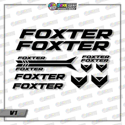 FOXTER BIKE DECALS ( VINYL CUT-OUT STICKER DECALS )【Stickaboss】