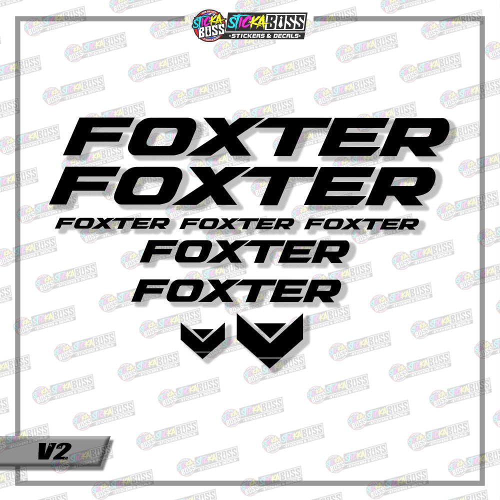 FOXTER BIKE DECALS ( VINYL CUT-OUT STICKER DECALS )【Stickaboss】
