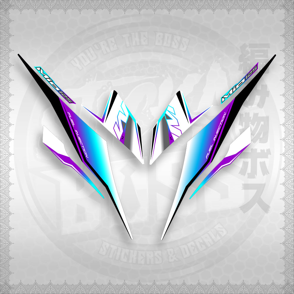 STICKER DECALS for MIO I 125 M3 (MIISTMOFOWH) By STICKABOSS (SOFIE LAMINATED WATERPROOF)