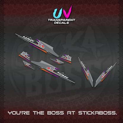 NMAX V1 THAI-INDO  UV TRANSPARENT DECALS (THMI 02 DESIGN)STICKER DECALS By STICKABOSS